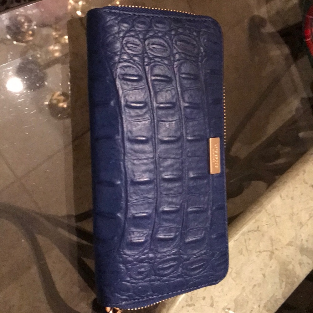 Kate Spade Cobalt Croc Neda Rialto wallet DAY SALE
